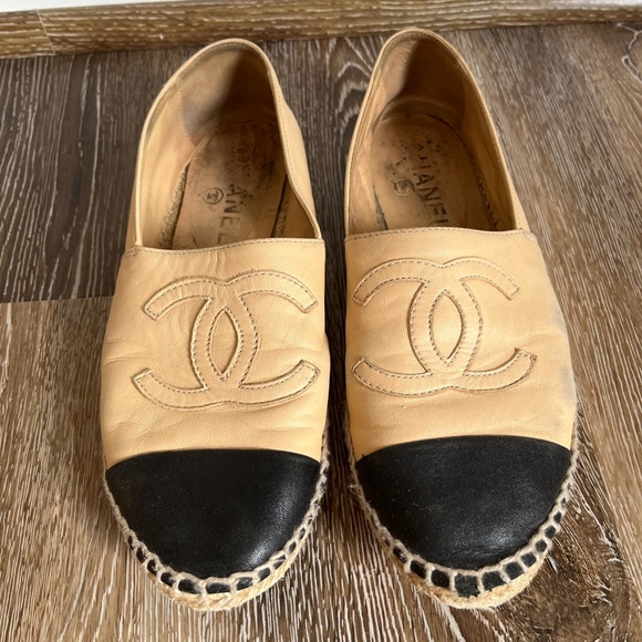 CHANEL Shoes - Chanel classic lambskin leather espadrilles